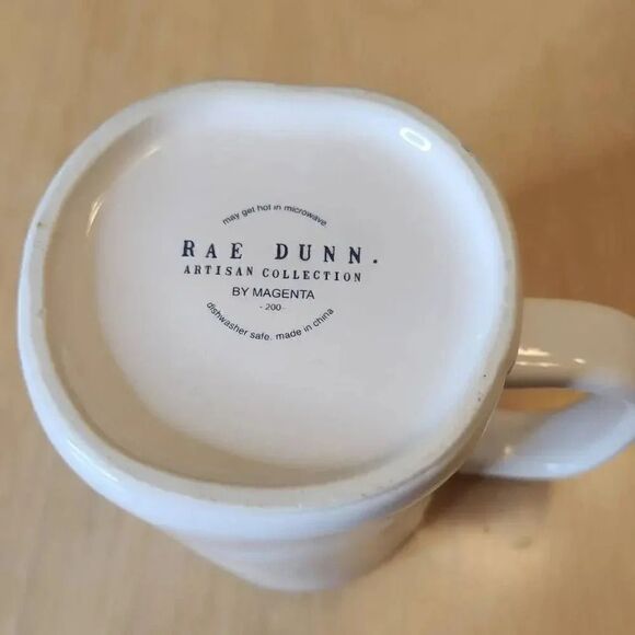 Rae Dunn Serenity white mug - Picture 3 of 3